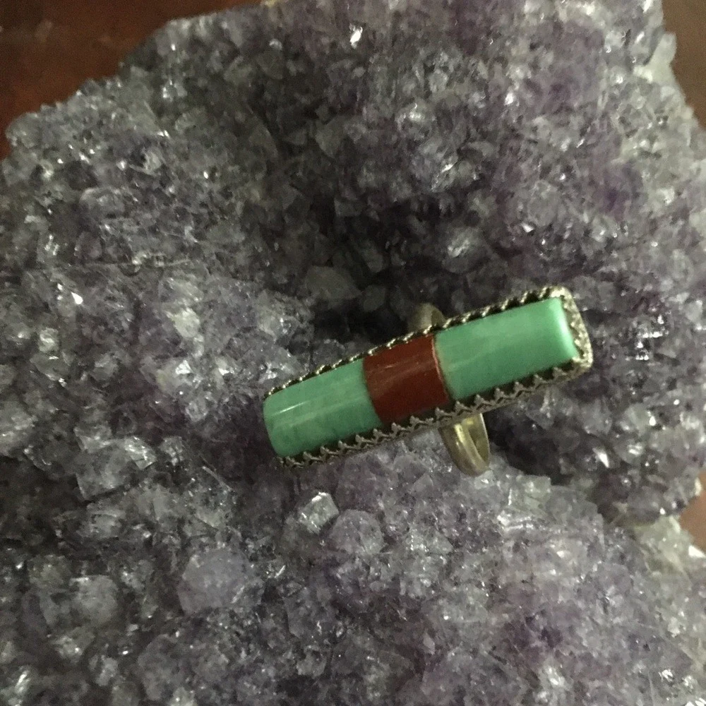 Vintage Sterling Silver‎ Turquoise Ring size 8